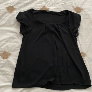 Theory short sleeve black Silk top size M